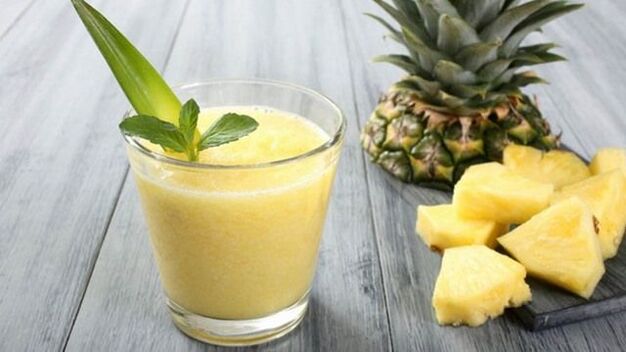 ananasov smoothie na dieti krvne skupine